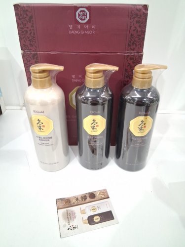 3pc daeng gi meo ki gold premium hair set - ki gold shampoo and ki gold premium treatment - 780ml each image 2