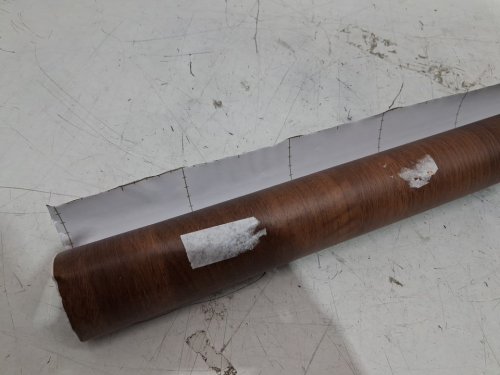 wood grain vinyl - 4FT x ~100FT - dark brown image 5