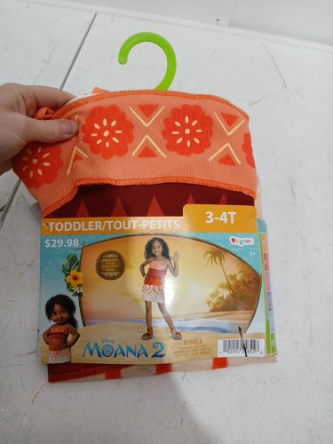 TODDLER DISGUISE MOANA 2 SIMEA COSTUME - 3t-4t- ORANGE (STYLE: 171089S) image 2