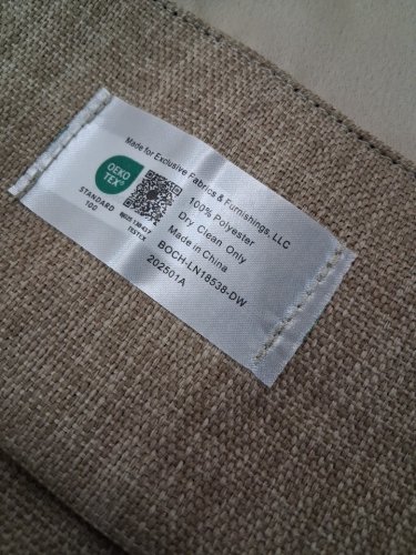 1 panel exclusive fabrics double wide curtain - 100" x 96" - thatched tan (model: boch-ln18538-dw-96) image 2