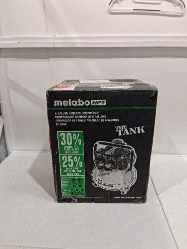 metabo hpt "the tank" pancake air compressor - 200psi / 6 gallon - grey (model: EC914S) image 3