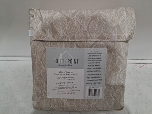 6PC SOUTH POINT HOME FASHIONS SHEET SET - QUEEN - BEIGE (MODEL:1703334) image 2