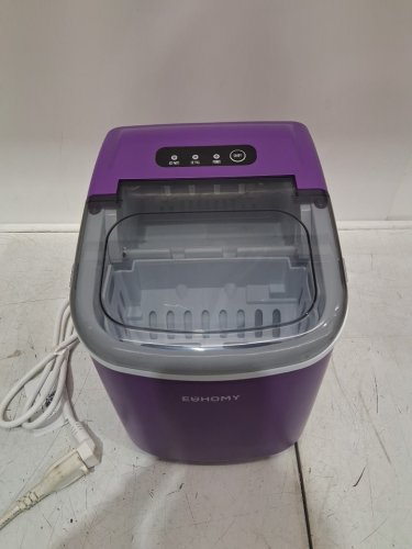 EUHOMY Countertop Ice Maker Machine with Handle, Basket and Scoop - MAKES 26LBS Per Day - purple (MODEL: IM-06e) image 8