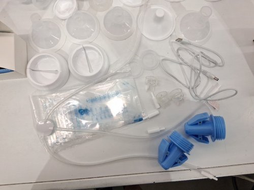 Bellababy Portable Electric Breast Pump Set with 4 Modes, 9 Suction Levels, and Touch Controls - 21mm, 24mm, 27mm Flanges - Blue/White (Model: BLA8015-02) image 6