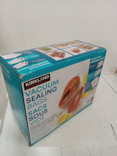 57pk KIRKLAND SIGNATURE VACUUM SEALING BAGS - ASSORTED SIZES - CLEAR - (MODEL: 8122017) image 2