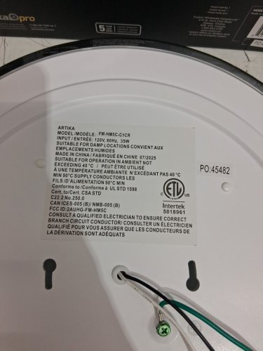 ARTIKA HEMISPHERE FLUSH MOUNT LIGHT WITH 5 SELECTABLE LIGHT COLOURS 2700K/3000K/3500K/4000K/5000K - 2500LM - 15" - CHROME (MODEL: 1806274/FM-HM5C-C1CR) image 4