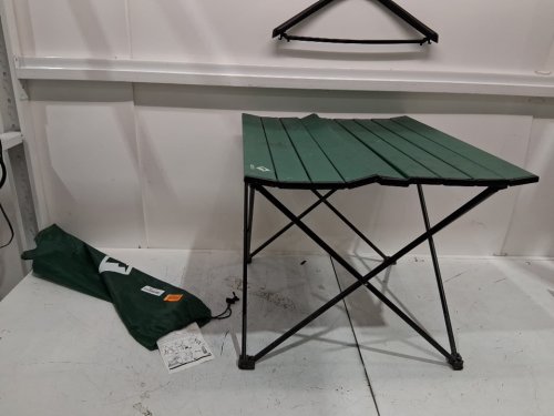 villey folding portable camping table - 16" x 19" x 16" - medium - aluminum/green (model : VY21005AE) image 3