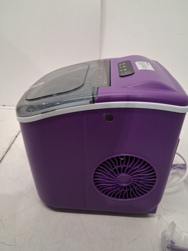EUHOMY Countertop Ice Maker Machine with Handle, Basket and Scoop - MAKES 26LBS Per Day - purple (MODEL: IM-06e) image 4