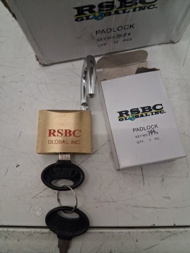 12PK rsbc global inc. Brass Padlock With 2 Keys image 4