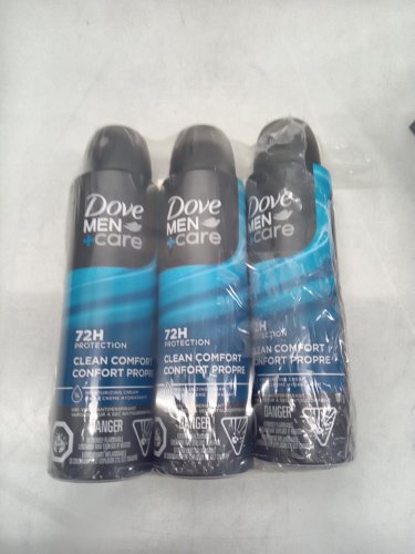 3PK DOVE men care spray deodorant - 107g each - clean comfort image 2