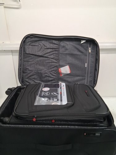 3pc Air Canada Central Softside Luggage Set with Integrated 3-digits TSA lock - black (MODEL:2024305) image 6