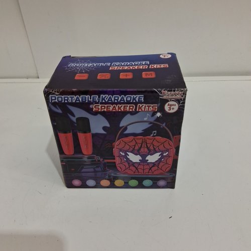 3pc kssvzz mini portable bluetooth spider karaoke machine with two microphones - red (Model: k1) image 2