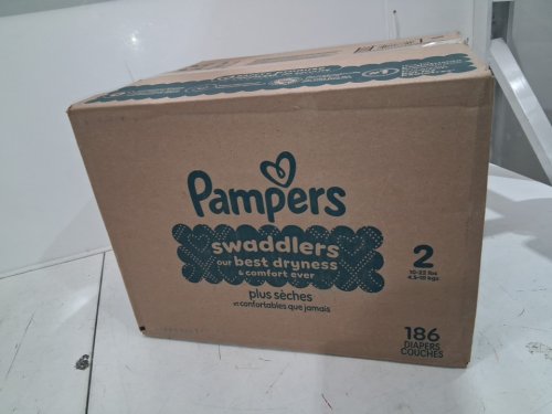 186PK PAMPERS SWADDLERS DISPOSABLE DIAPERS - SIZE 2 image 2