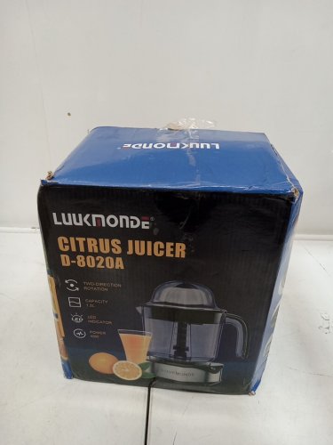LUUKMONDE Electric Citrus Juicer - holds 1.2Liters - black/clear - (model: d-8020A) image 2