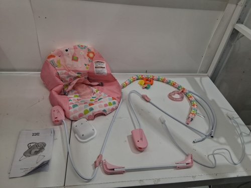 Bright Starts Fancy Fantasy Vibrating Bouncer with Toy Bar - 0-6 months (20lb max) - pink (model : 02305) image 2