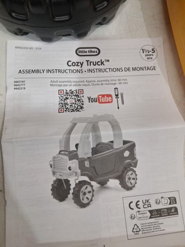Little Tikes Cozy Truck Ride-On with removable floorboard - ages 18 months to 5 years - black/yellow (model: 663161m8) image 5