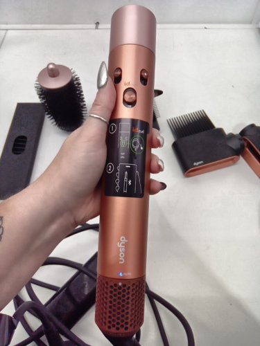 6PC DYSON i.d curly + coily airwrap multi styler and hair dryer with bluetooth - amber silk ( model: hs08) image 8