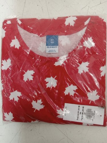 Kid's old navy crew neck t-shirt - 4T - red/white image 2