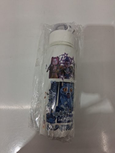 k-pop demon humters plastic flip-straw water bottle - 27oz - white/assorted colours image 3