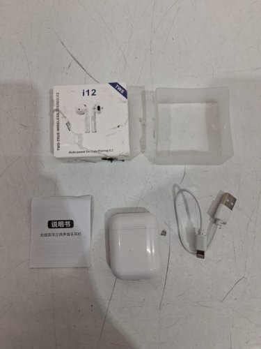 Tws i12 Wireless Bluetooth 5.0 headphones earbuds - White (model: i12) image 2