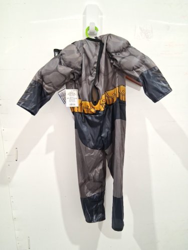 3pc TODDLERS RUBIES PADDED BATMAN COSTUME - 3-4T - BLACK / GReY / YELLOW image 3