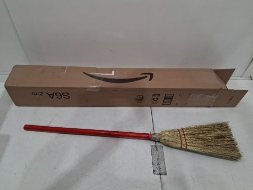 Carlisle Short Length blended Corn Lobby Broom with wood handle - 34" - red (model: 368100) image 2