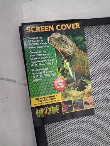 Exo Terra Terrarium Screen Cover with Maximum UV penetration - 48" x 18" - 60/75 Gallon - black (MODEL: PT2717) image 4