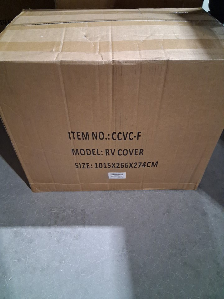 GEARFLAG CLASS C RV COVER WITH ZIPPERED SIDE PANELS AND REINFORCED WINDPROOF REFLACTIVE STRAPS - GREY - 30FT - 33FT (CCVC-F) image 2