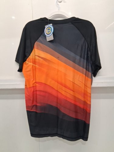 MENS Athletic Short Sleeve Sports T-SHIRT - MEDIUM - ORange/black image 3
