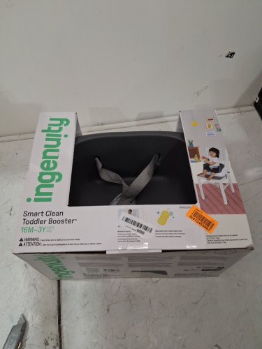 INGENUITY SMARTCLEAN TODDLER BOOSTER SEAT - 33LBS CAPACITY - WHITE/SLATE GREY (MODEL: 11786/11787-WW) image 3