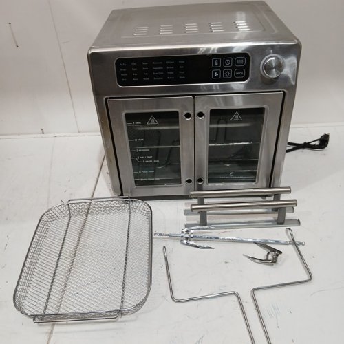 Emeril Lagasse Stainless Steel Extra Large Air Fryer Convection Toaster Oven with French Doors - 26QT - Silver (model: fafo-001) image 4