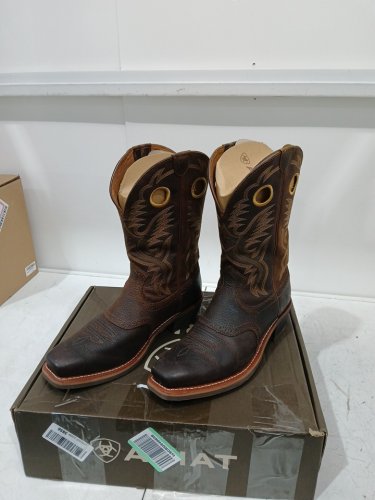 men's ariat heritage roughstock cowboy boot - 14 extra wide - brown oiled rowdy (style: 10002227) image 4