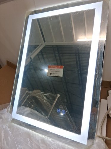 Keonjinn LED Vanity Dimmable Bathroom Mirror with Anti fog and colour selection - 20" x 28" - Clear - (Model: DDDZBG5171) image 5