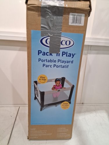 GRACO PACK 'N PLAY PORTABLE PLAYARD - 39.5" x 28.2" x 29" - Brown/Multicolor image 2