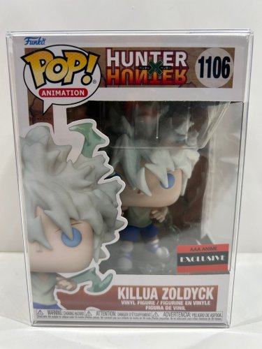 Funko pop! **aaa anime exclusive** Animation: Hunter x Hunter - killua zoldyck vinyl figure (#1106) **plastic protector cover** image 2