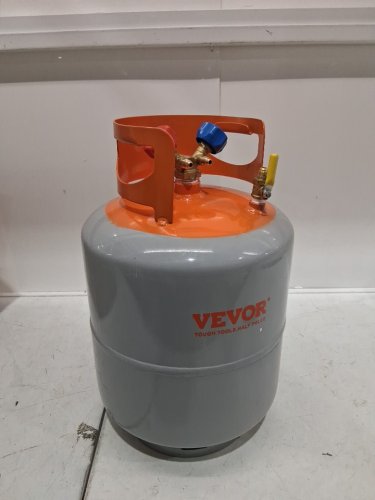 VEVOR Refrigerant Recovery Tank with Y-Valve for Liquid/Vapor - 400PSI - 50 LBS Capacity -Orange/Gray image 3