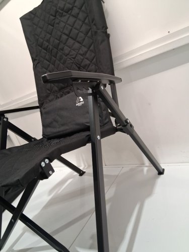Aruru Aluminum Reclining Camping Chair with bag - 330lbs max - black (model: HZYH-259) image 5