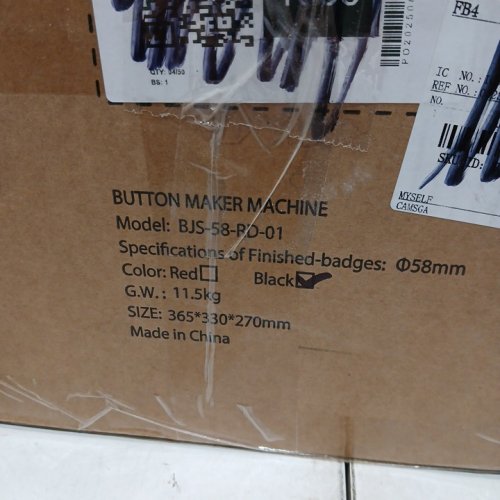 5000PC  diy button/badge punch press & button making supplies kit - 2.25" - red/white/stainless steel - (model: BJS-58-RD-01) image 6