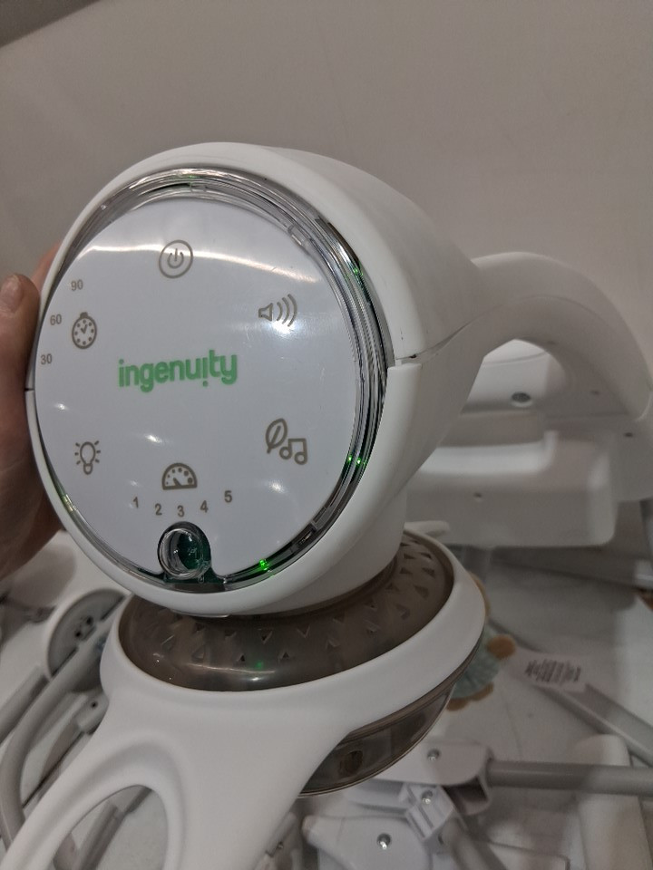 ingenuity inlighten soothing baby swing - grey/fox - (model:13098) image 6