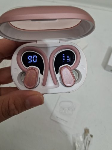 OYIB TRUE WIRELESS BLUETOOTH EARBUDS WITH CHARGING CASE - PINK/ROSE GOLD (MODEL: S75) image 5