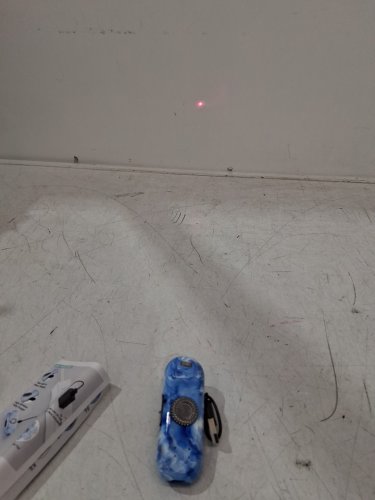 TBTeek Pet UV led Light and laser pointer spinning toy - 3.3" - blue image 4