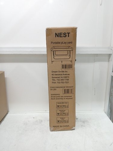 dream on me Nest Portable Play Yard With Carry Bag And Shoulder Strap - 40" x 28" x 27" - grey (model: 436-gy) image 2
