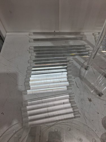 8PK 5 arm acrylic candelabra centerpiece - 26.5" x 8.5" - clear image 5