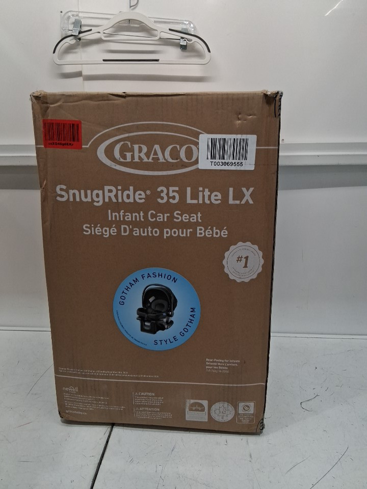 GRACO SNUGRIDE 35 LITE LX INFANT CAR SEAT - GOTHAM FASHION BLACK/GREY (MODEL: 2143034) image 2