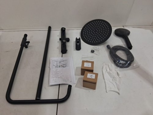 rovate thermostatic Thermostatic rainfall  Shower Faucet Set - 47.2 - matte black (model: rvt1808B) image 3
