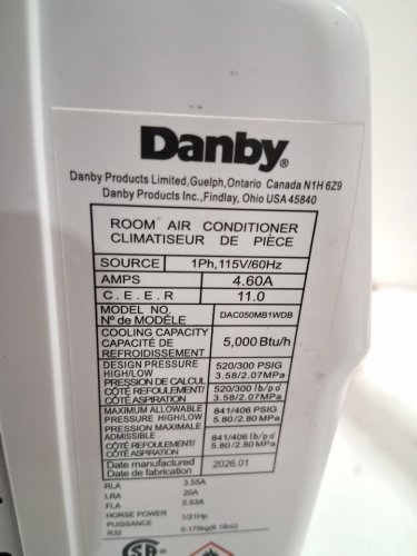 DANBY easy to use WINDOW AIR CONDITIONER - for rooms up to 150sq ft - 5000 btu - white (model: DAC050MB1WDB) image 9