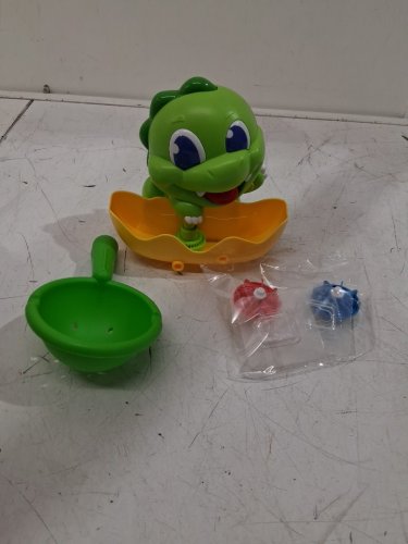 bath bubble machine rechargeable suction toy with light - alligator image 2