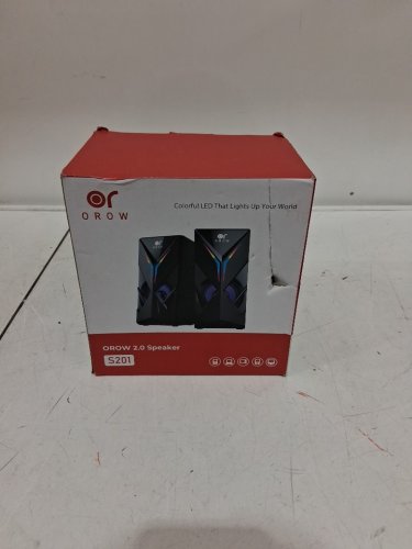 Orow USB Computer Speakers for Gaming PC - 10W - Black / Multicoloured (Model: S201) image 2