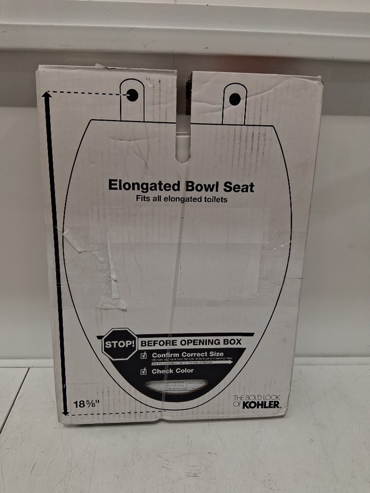 KOHLER CACHET ELONGATED TOILET SEAT - FITS BOWLS 18 5/8" - CREAM WHITE - (MODEL: 4636-rl-0) image 2