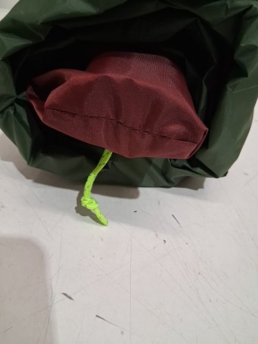 AGLORY 2 PERSON CAMPING TENT -  WATERPROOF/WINDPROOF - BACKPACK SIZED WITH CARRYING BAG - 83"x50"x40"-  GREEN/RED image 6